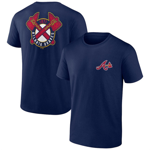 Men's Atlanta Braves Navy Iconic Bring It T-Shirt